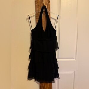 B Darlin Black One-Shoulder Tiered Cocktail Dress